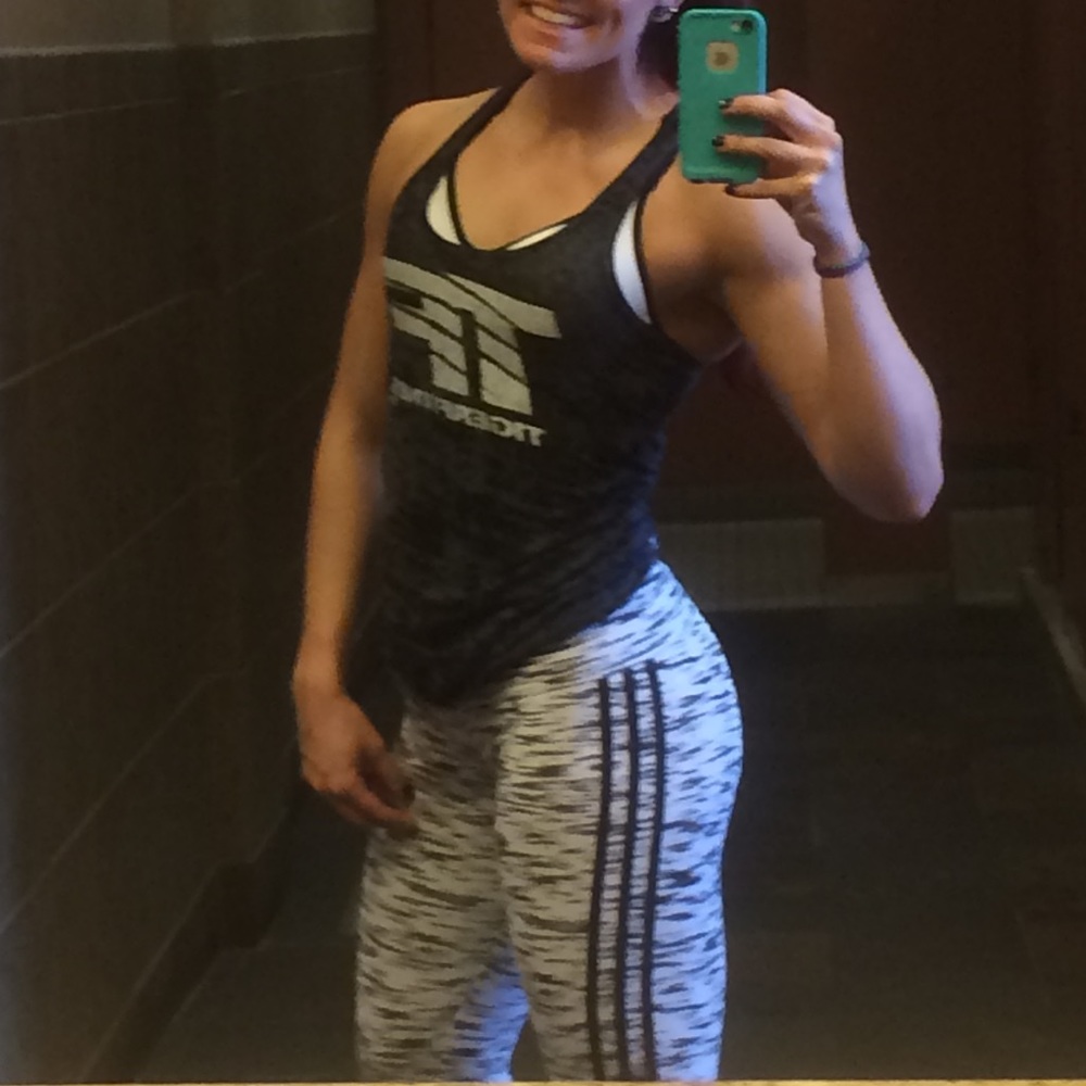Adidas Three Stripe "white tiger" leggings